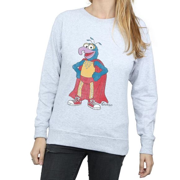 The Muppets Womens/Ladies Classic Gonzo Heather Sweatshirt / Heather Grey - Picture 5 of 7